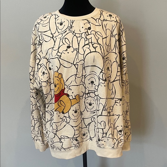 Winnie-the-Pooh Tops - Cream Winnie the Pooh Sweatshirt oversized